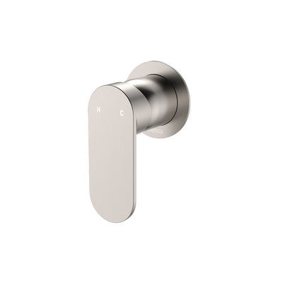 Fienza Empire Slim Wall Mixer Round Plate Brushed Nickel