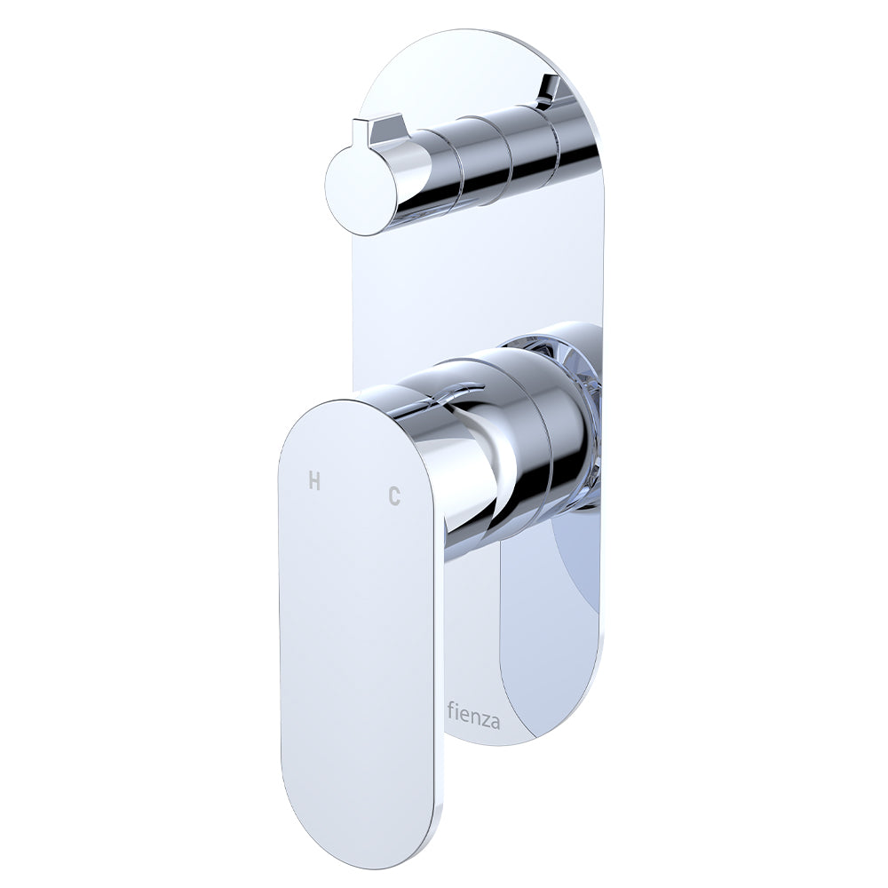 Fienza Empire Slim Wall Mixer & Diverter Large Oval Plate Chrome