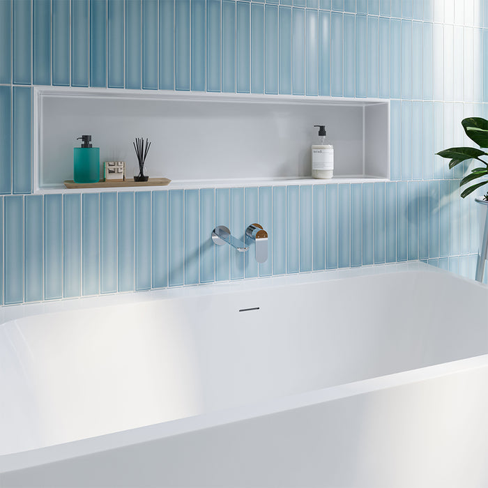 Fienza Empire Slim Wall Basin/Bath Mixer Set 160mm Chrome