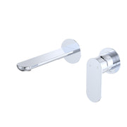 Fienza Empire Slim Wall Basin/Bath Mixer Set 160mm Chrome