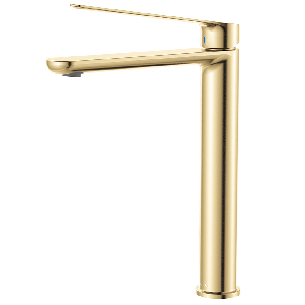Fienza Empire Care Cold Start Tall Basin Mixer Urban Brass