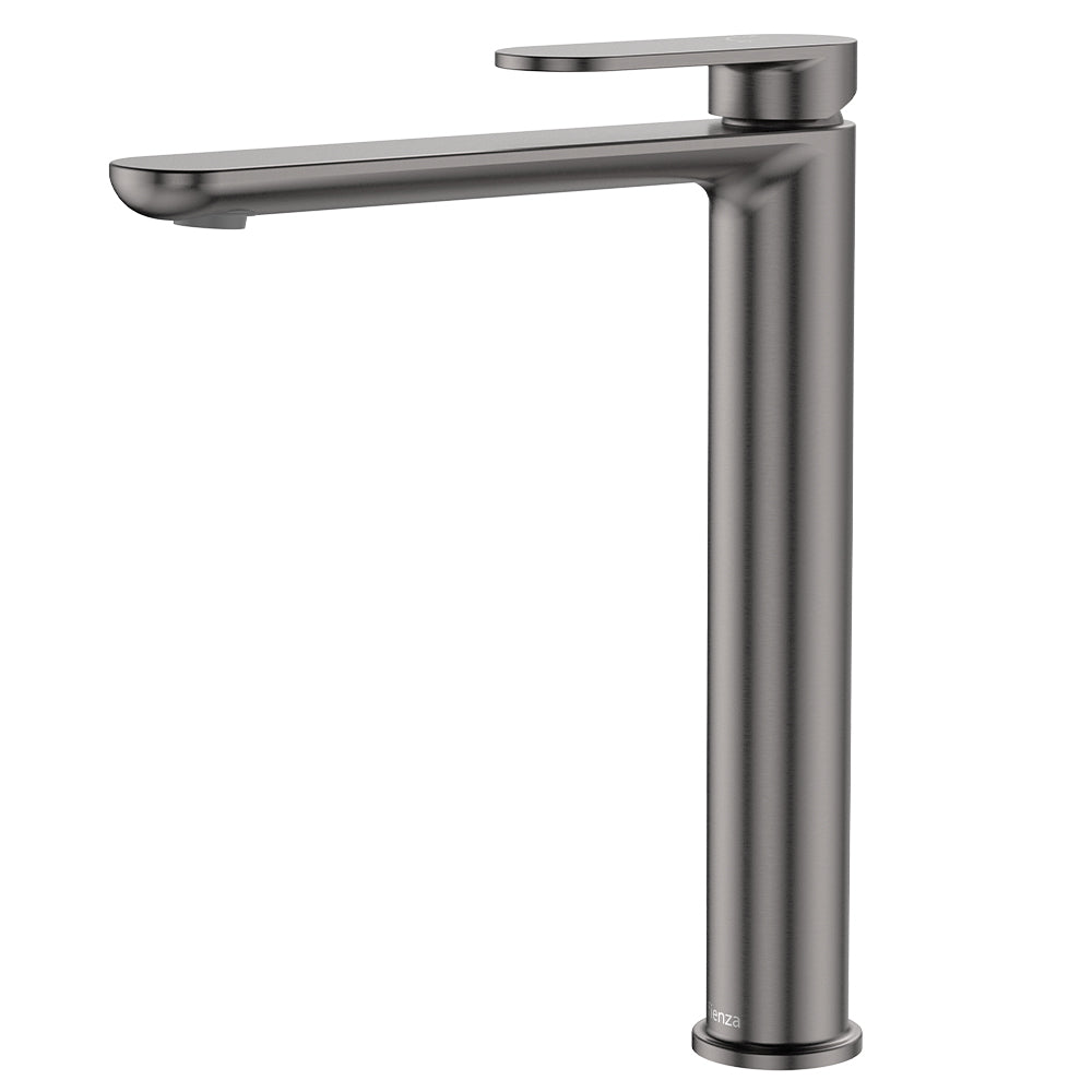 Fienza Empire Slim Cold Start Tall Basin Mixer Gun Metal