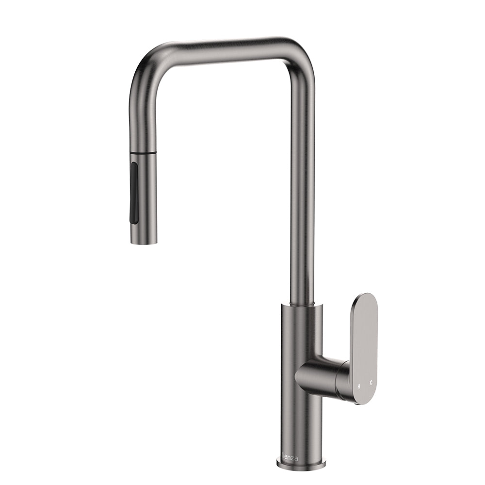 Fienza Empire Slim Pull Out Sink Mixer Gun Metal