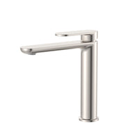 Fienza Empire Slim Cold Start Medium Basin Mixer Brushed Nickel