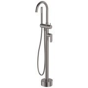 Fienza Empire Slim Floor Mounted Bath Mixer & Handshower Gun Metal
