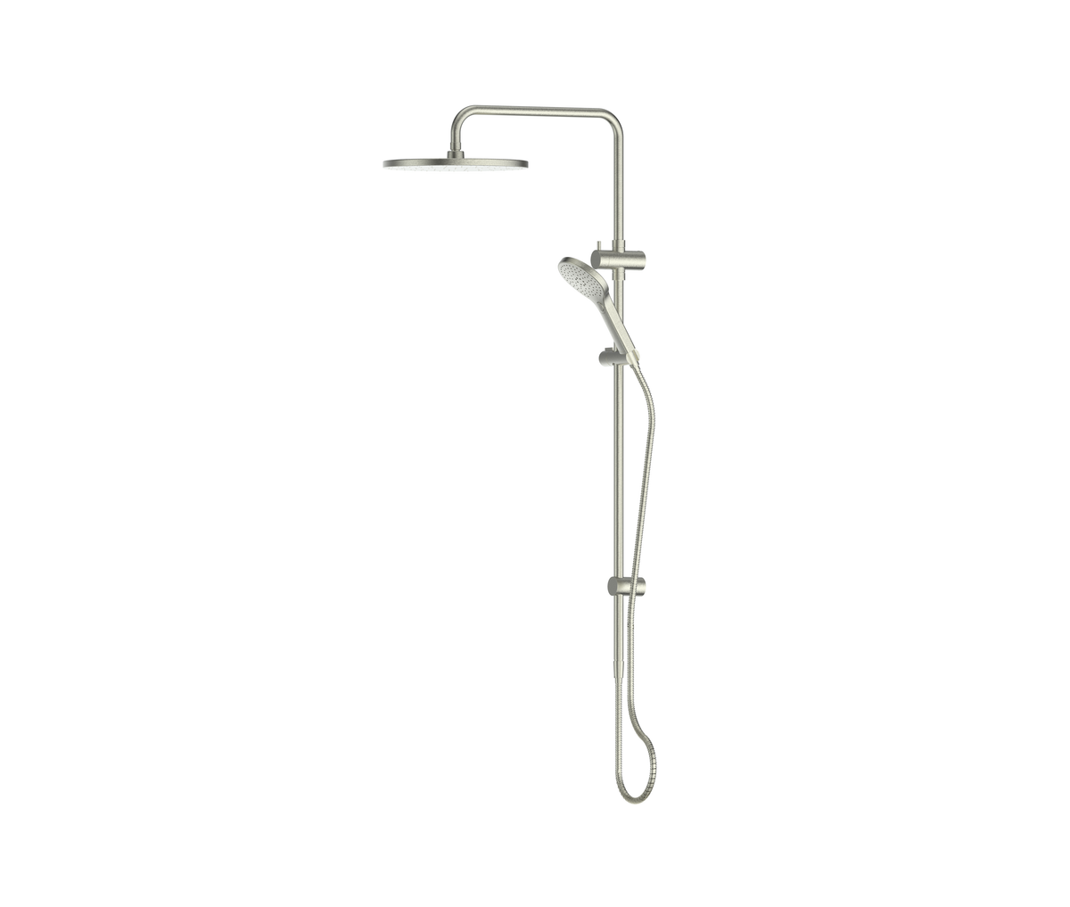Ashmore Twin Rail Shower - PVD Brushed Nickel
