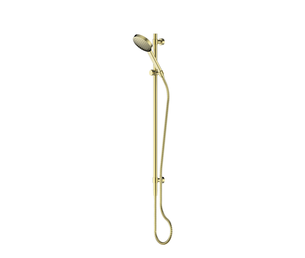 Lavish Brass Rail Shower - PVD Brushed Brass