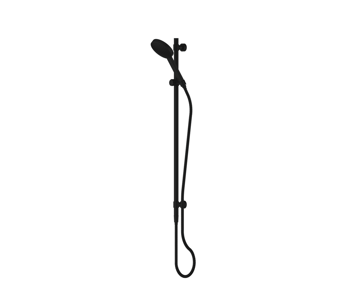 Lavish Brass Rail Shower - PVD Matte Black