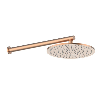 Greens Lavish Brass Wall Shower - PVD Brushed Copper