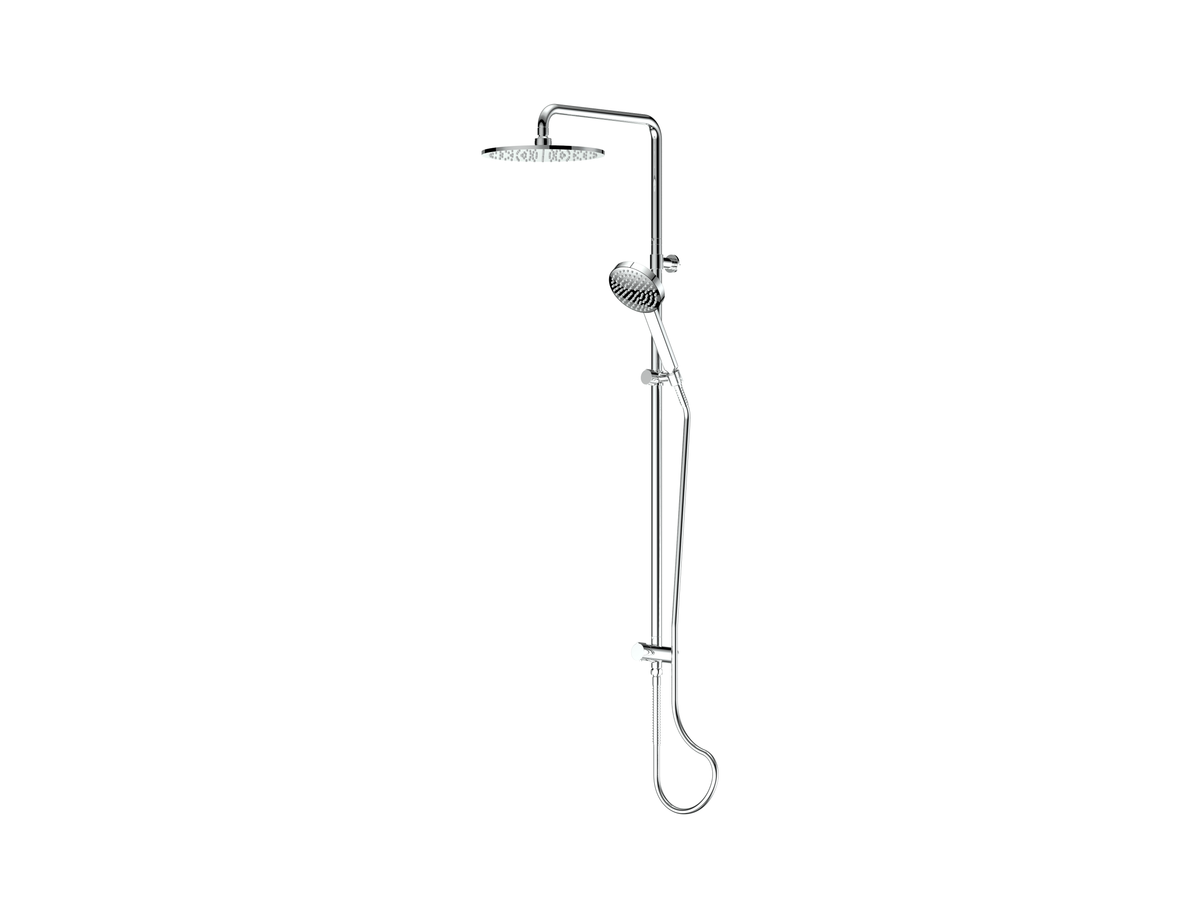 Lavish Brass Twin Rail Shower - Chrome