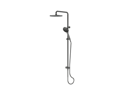 Greens Lavish Brass Twin Rail Shower - PVD Gunmetal