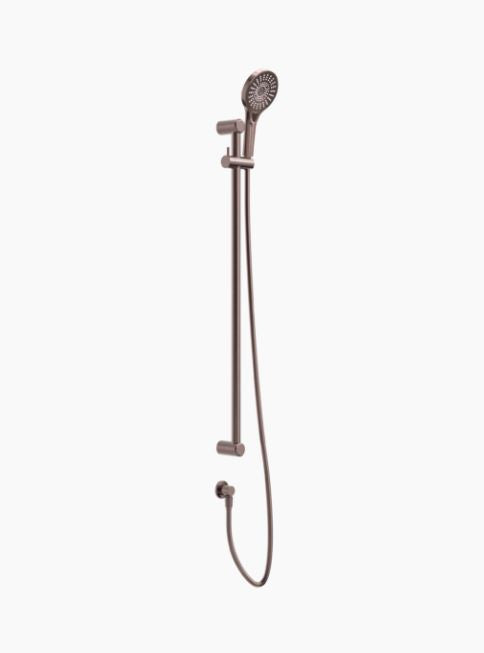 Nero Mecca Care 25mm Grab Rail And Adjustable Shower Rail Set 900mm Brushed Bronze