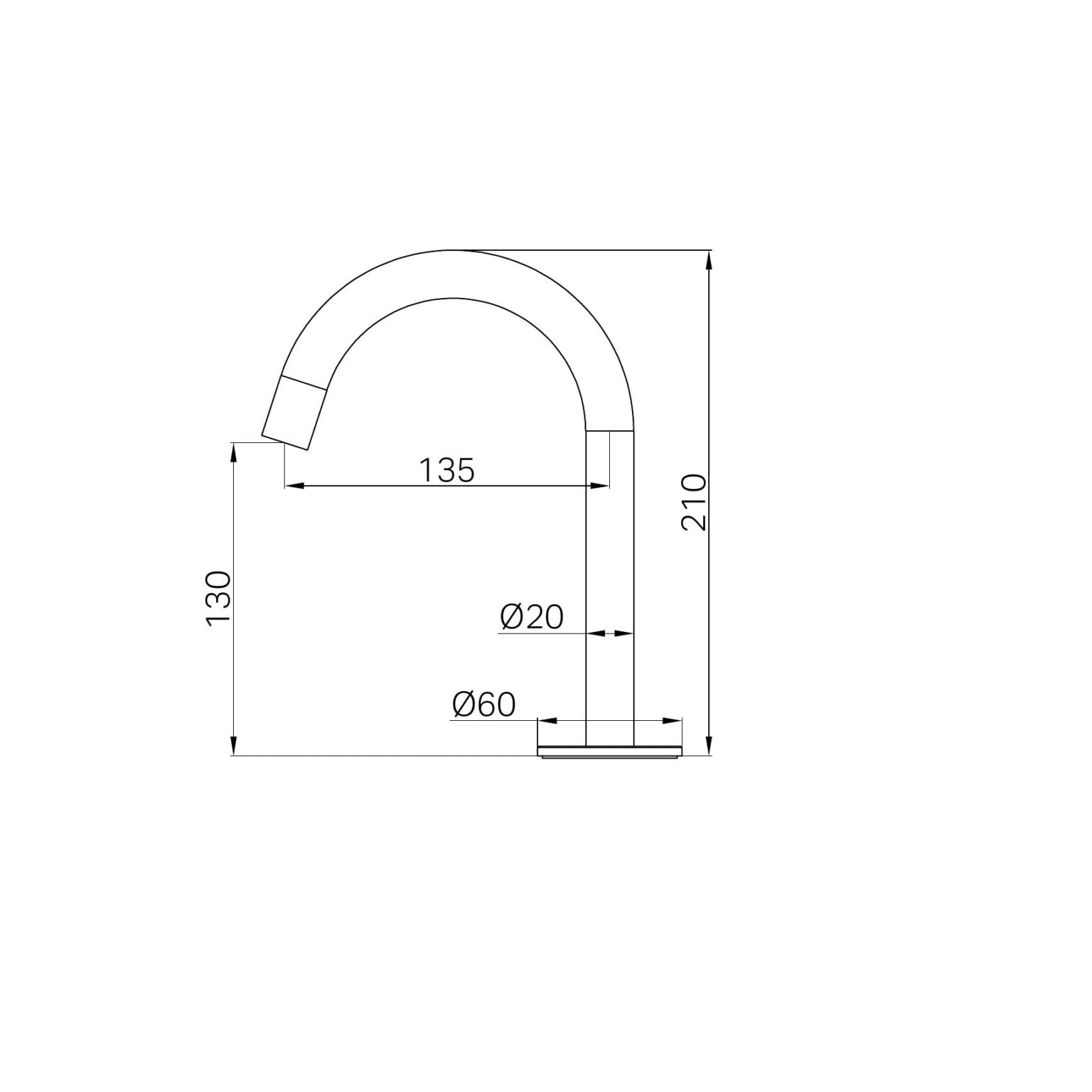 Nero Serenity Basin Arc Spout Brushed Nickel
