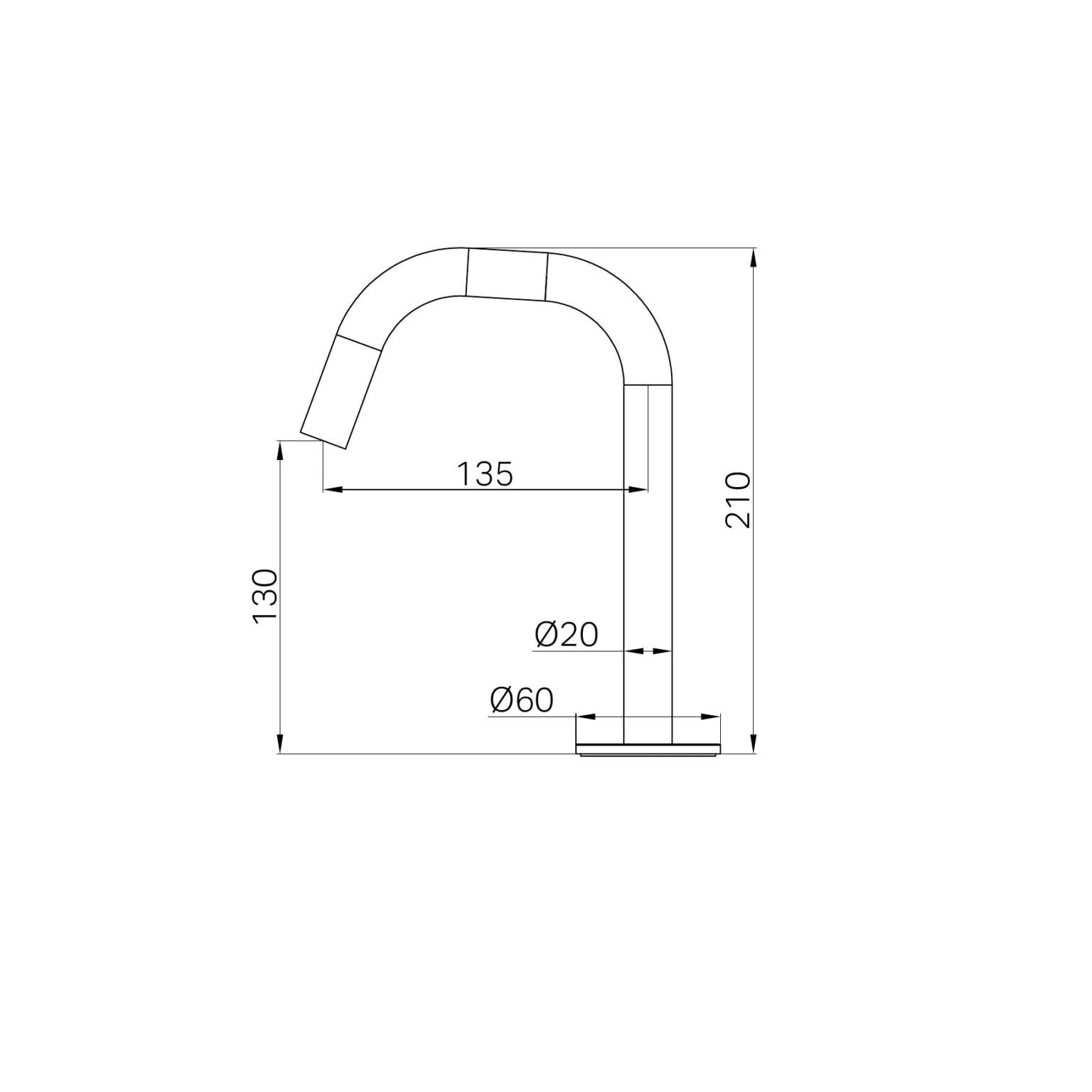 Nero Serenity Basin Edge Spout Matte Black