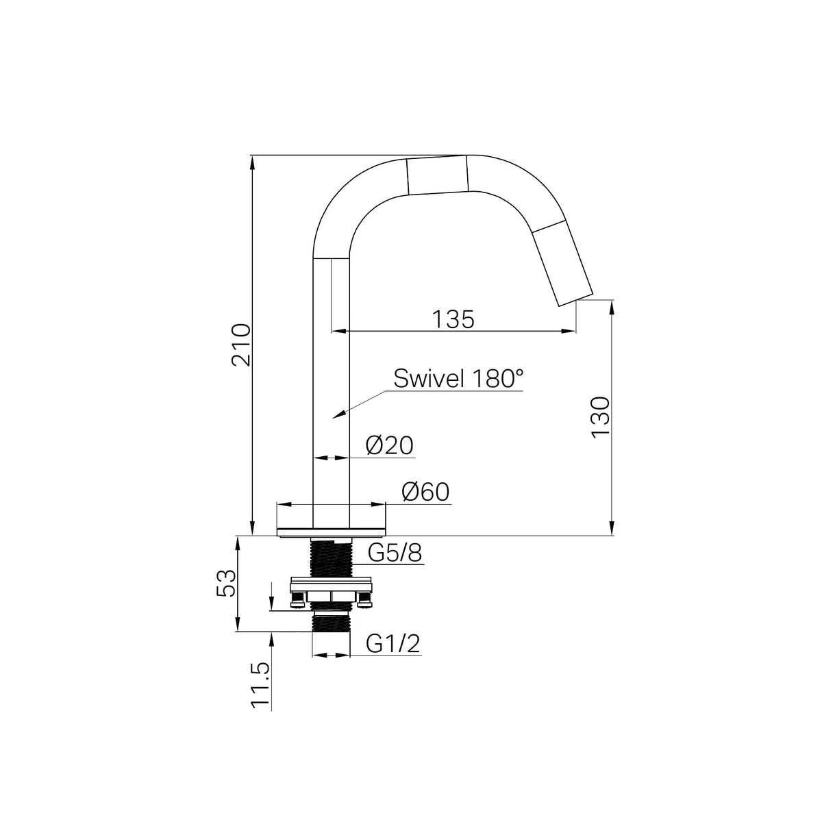 Serenity Basin Edge Spout Matte White