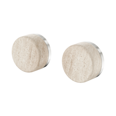 Nero Serenity Wall Top Assembly With Rome Travertine Handle Brushed Nickel