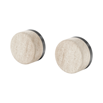 Nero Serenity Wall Top Assembly With Rome Travertine Handle Gun Metal