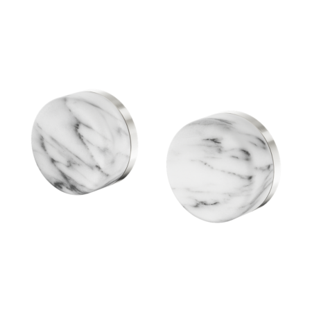 Nero Serenity Wall Top Assembly Arabescato Corchia Handle Brushed Nickel
