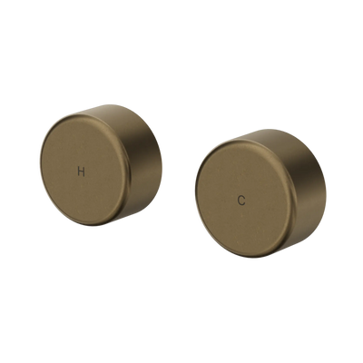 Nero Serenity Wall Top Assemblies With Metal Handle Tumbled Antique Brass