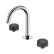 Nero Serenity Basin Set Arc Spout With Verde Alpi Handle Chrome