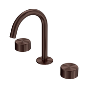 Serenity Basin Set Arc Spout With Metal Handle Rome Bronze