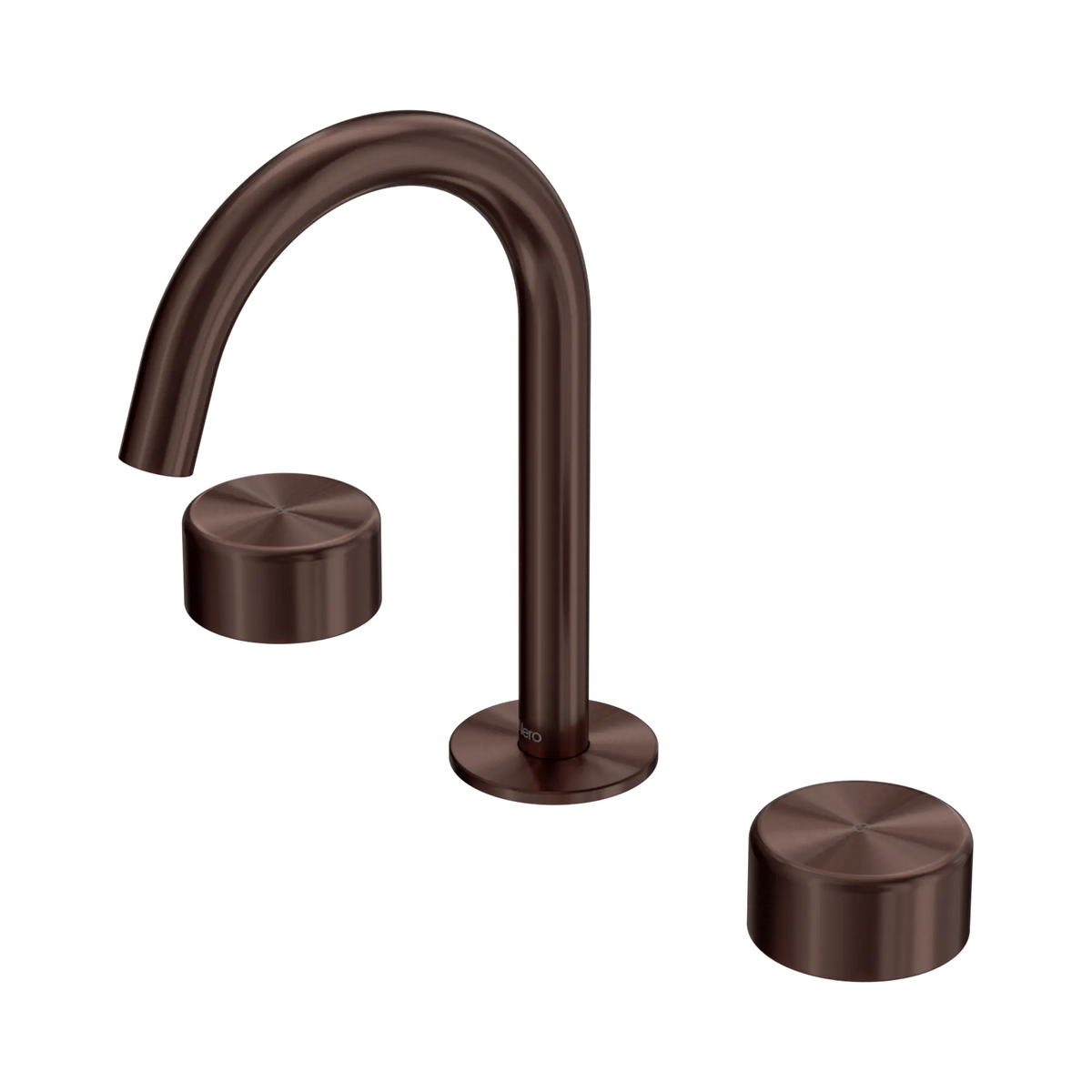 Serenity Basin Set Arc Spout With Metal Handle Rome Bronze