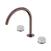 Nero Serenity Bath/Kitchen Set Arc Spout With Carrara Handle Brushed Bronze