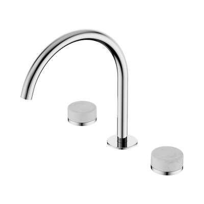 Nero Serenity Bath/Kitchen Set Arc Spout With Carrara Handle Chrome
