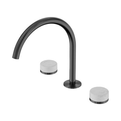 Nero Serenity Bath/Kitchen Set Arc Spout With Carrara Handle Gun Metal