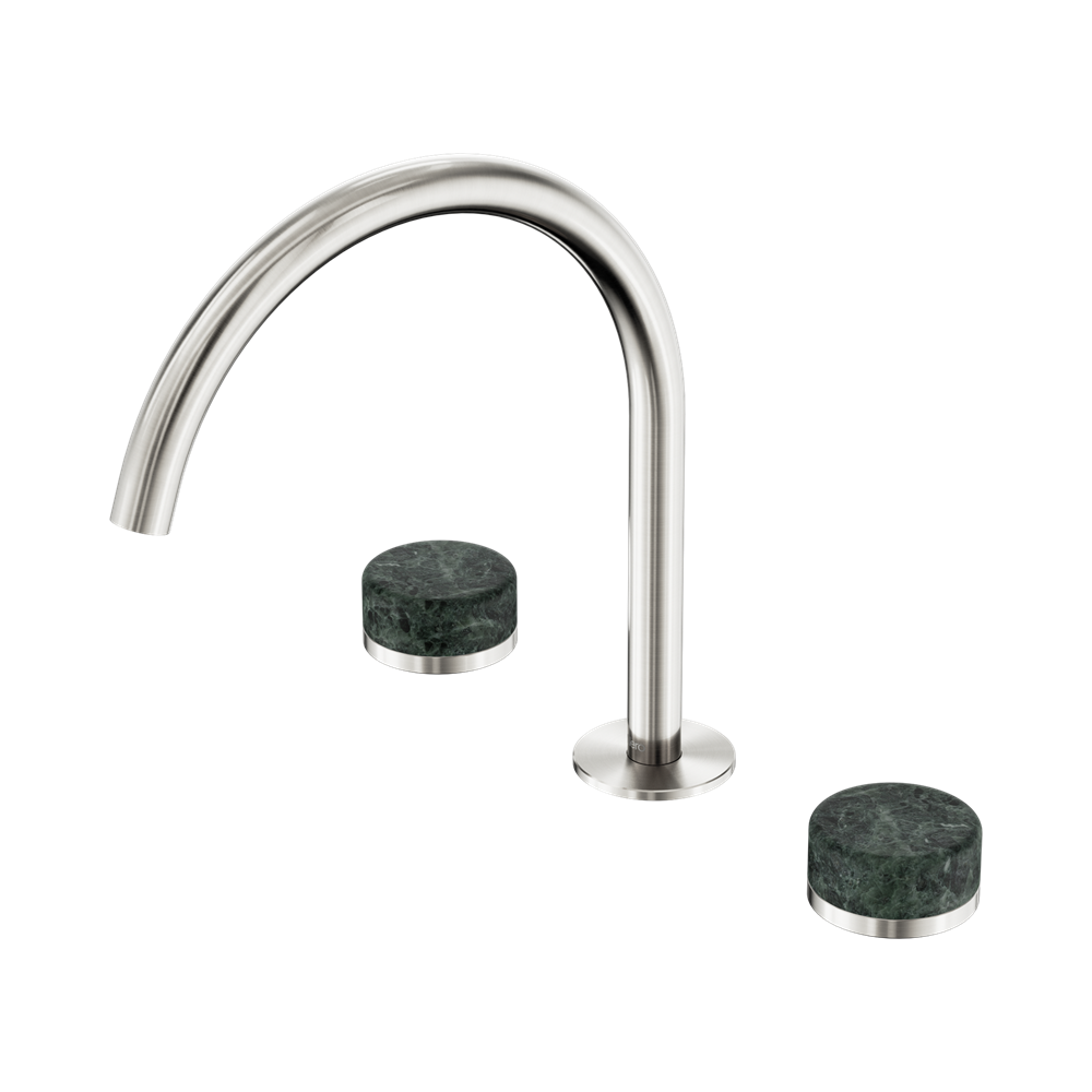 Nero Serenity Bath/Kitchen Set Arc Spout With Verde Alpi Handle Brushed Nickel