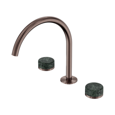 Nero Serenity Bath/Kitchen Set Arc Spout With Verde Alpi Handle Brushed Bronze