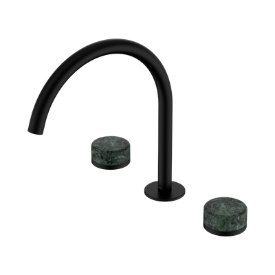Nero Serenity Bath/Kitchen Set Arc Spout With Verde Alpi Handle Matte Black
