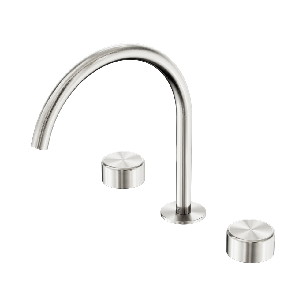 Nero Serenity Bath/Kitchen Set Arc Spout With Metal Handle Brushed Nickel