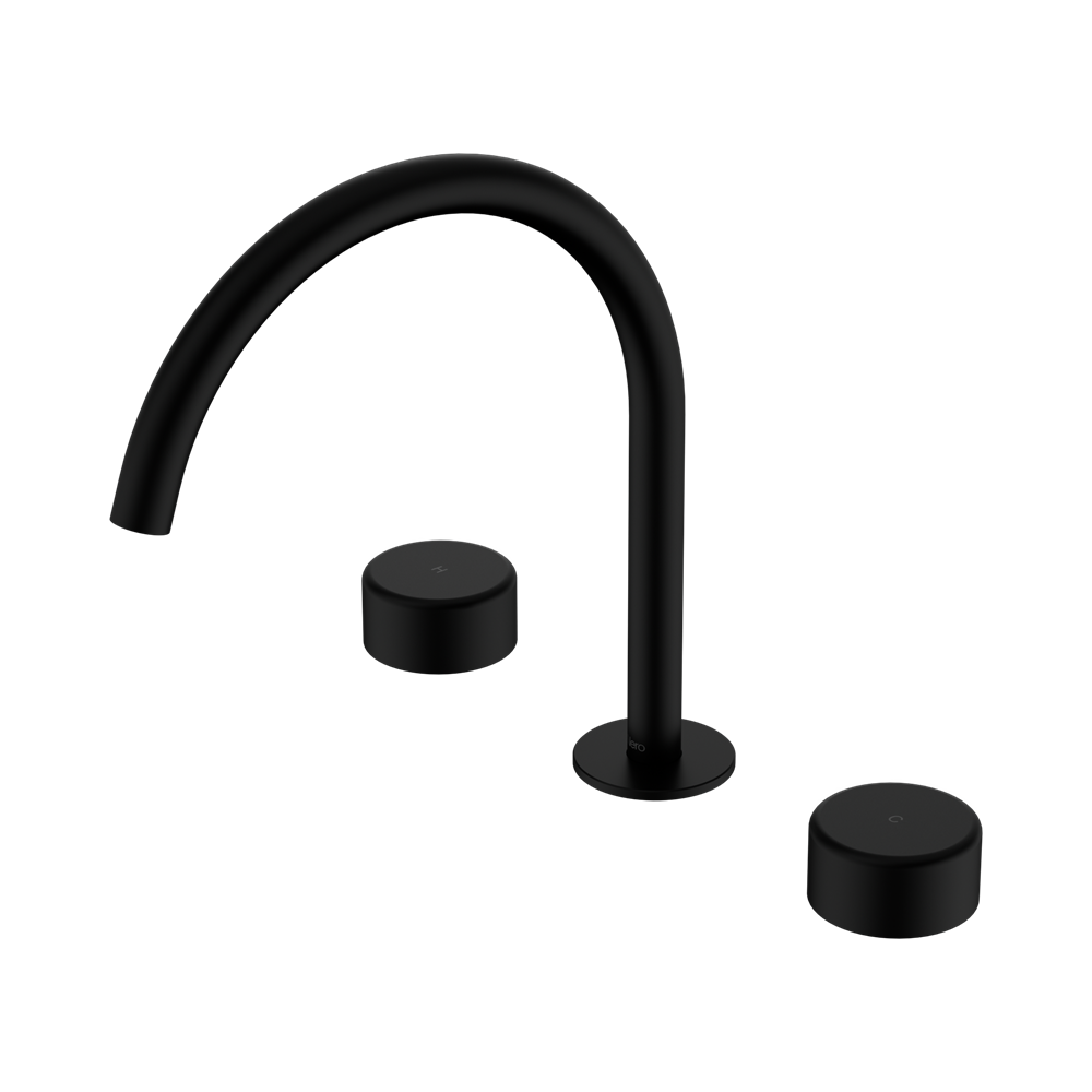 Nero Serenity Bath/Kitchen Set Arc Spout With Metal Handle Matte Black