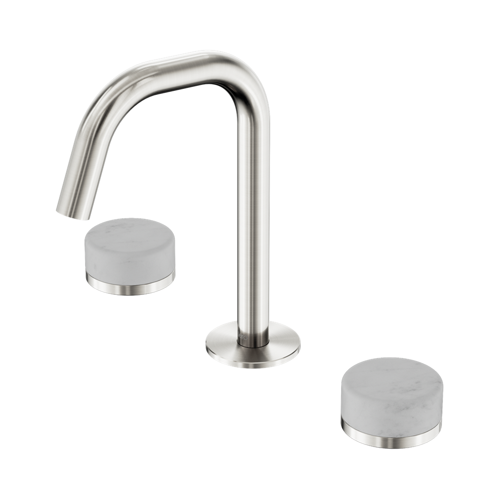Nero Serenity Basin Set Edge Spout With Carrara Handle Brushed Bronze