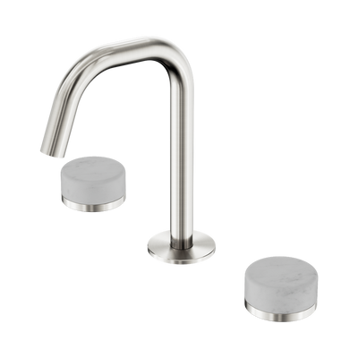 Nero Serenity Basin Set Edge Spout With Carrara Handle Brushed Bronze