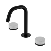 Nero Serenity Basin Set Edge Spout With Carrara Handle Matte Black