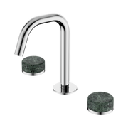 Nero Serenity Basin Set Edge Spout With Verde Alpi Handle Chrome