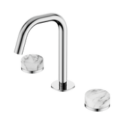 Nero Serenity Basin Set Edge Spout With Arabescato Corchia Handle Chrome