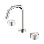 Nero Serenity Basin Set Edge Spout With Metal Handle Brushed Nickel