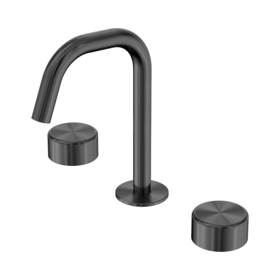 Nero Serenity Basin Set Edge Spout With Metal Handle Gun Metal