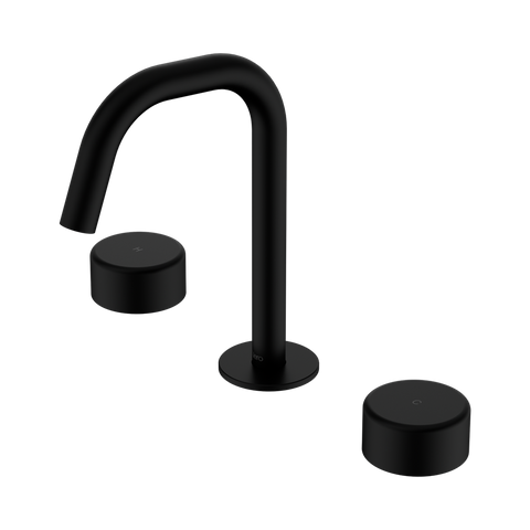 Nero Serenity Basin Set Edge Spout With Metal Handle Matte Black