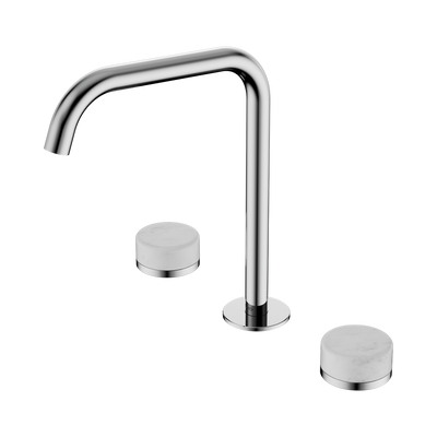 Nero Serenity Bath/Kitchen Set Edge Spout With Carrara Handle Chrome