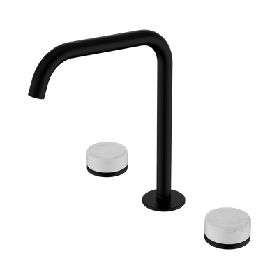 Nero Serenity Bath/Kitchen Set Edge Spout With Carrara Handle Matte Black