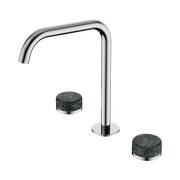 Nero Serenity Bath/Kitchen Set Edge Spout With Verde Alpi Handle Chrome