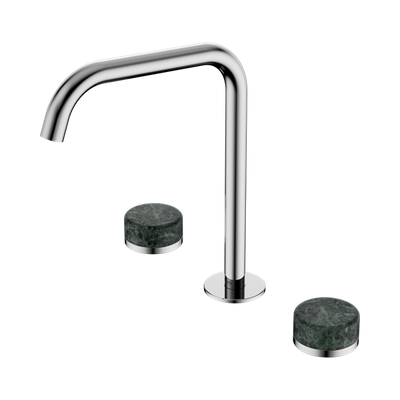 Nero Serenity Bath/Kitchen Set Edge Spout With Verde Alpi Handle Chrome