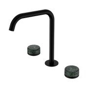Nero Serenity Bath/Kitchen Set Edge Spout With Verde Alpi Handle Matte Black