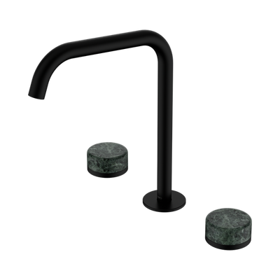 Nero Serenity Bath/Kitchen Set Edge Spout With Verde Alpi Handle Matte Black