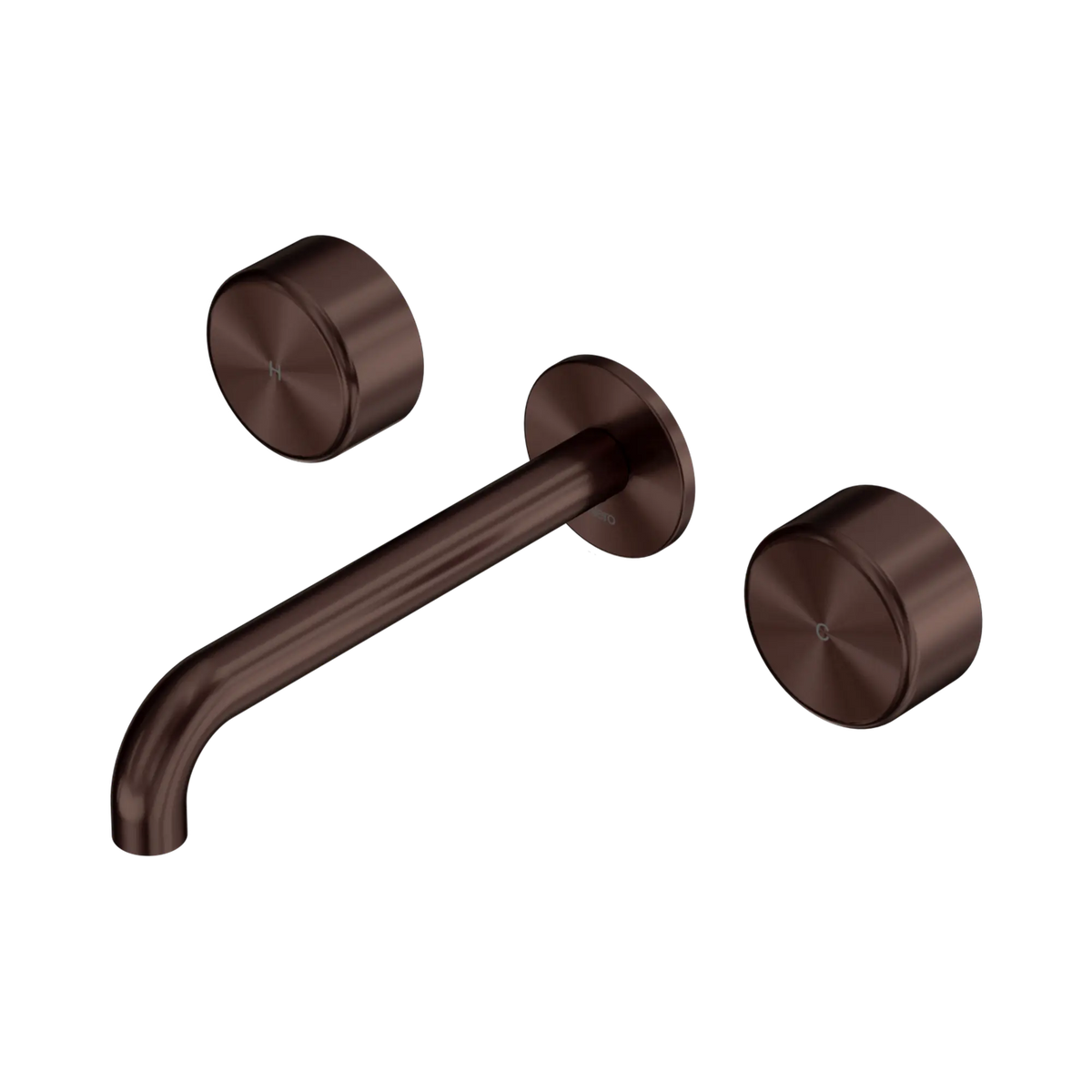 Serenity Wall Basin Set 185mm Spout With Metal Handle Rome Bronze