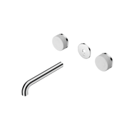 Nero Serenity Wall Basin Set 160/185/220mm Spout With Carrara Handle Trim Kit Only Chrome